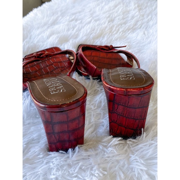 Franco Sarto squared toe high heeled sandals 9M - Picture 5 of 9